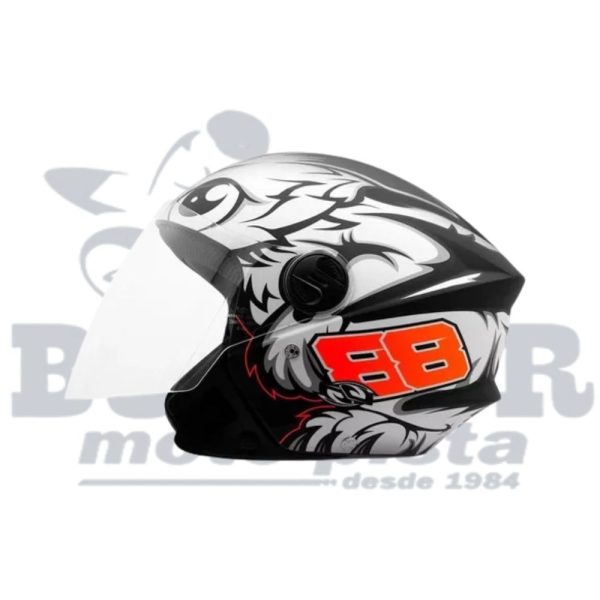 Capacete Tork New Liberty Three  GP88 Preto-Fosco 56 - Image 5