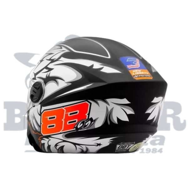 Capacete Tork New Liberty Three  GP88 Preto-Fosco 56 - Image 4