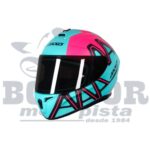 Capacete Axxis Draken Dekers Fosco Azul Tiffany/Rosa 56s - Image 2