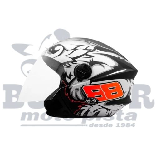 Capacete Tork New Liberty Three GP88 Preto-Fosco 58