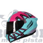 Capacete Axxis Draken Dekers Fosco Azul Tiffany/Rosa 56s - Image 6