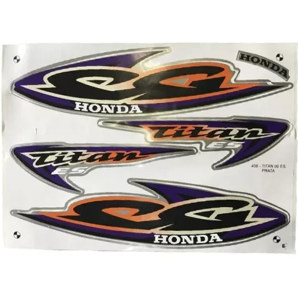 Kit Adesivos Honda Cg Titan 125 Es 2000 Moto Prata - Image 2