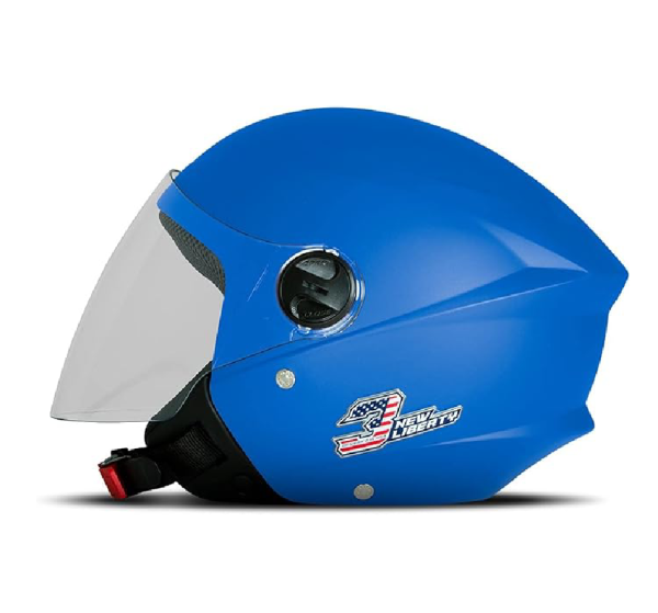 Capacete New Liberty Three Elite Azul Claro Fosco Tamanho 56 - Pro tork.