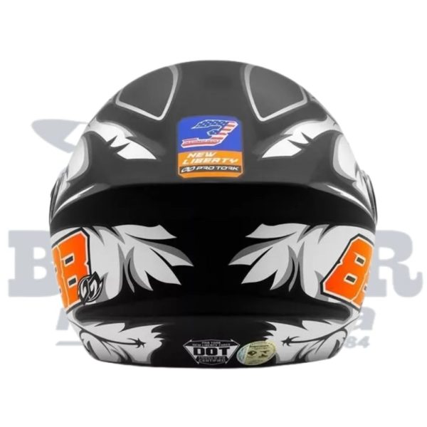 Capacete Tork New Liberty Three GP88 Preto Brilhante 56 - Image 5