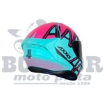 Capacete Axxis Draken Dekers Fosco Azul Tiffany/Rosa 56s - Image 7