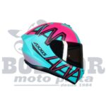 Capacete Axxis Draken Dekers Fosco Azul Tiffany/Rosa 56s - Image 4