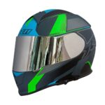 Capacete x11 Revo Pro Flagger sv c/Viseira Extra Verde Fosco 56