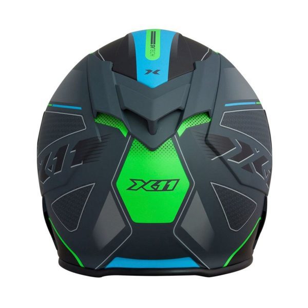 Capacete x11 Revo Pro Flagger sv c/Viseira Extra Verde Fosco 56 - Image 2