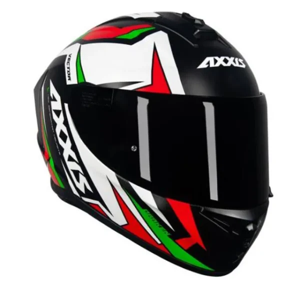 Capacete Axxis Draken Vector Matt Preto/Branco/Verde/Vermelho Tamanho 56s - Image 6