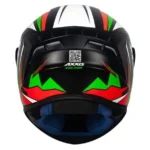 Capacete Axxis Draken Vector Matt Preto/Branco/Verde/Vermelho Tamanho 56s - Image 4
