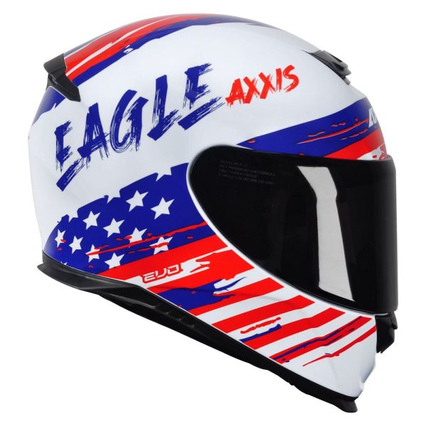 Capacete Axxis Eagle Independence Branco/Azul/Vermelho - Image 4