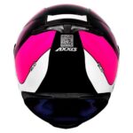 Capacete Axxis Eagle Tecno Brilho Preto/Branco/Púrpura Tam.58m - Image 5
