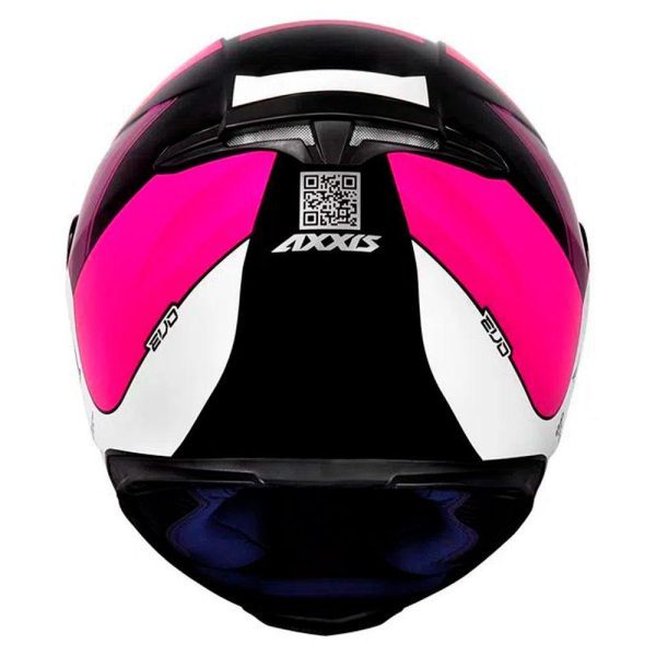 Capacete Axxis Eagle Tecno Brilho Preto/Branco/Púrpura Tam.58m - Image 5