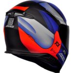 Capacete Axxis Eagle Tecno fosco Preto Com Vermelho e Azul Tam.58 - Image 5