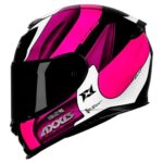 Capacete Axxis Eagle Tecno Brilho Preto/Branco/Púrpura Tam.58m