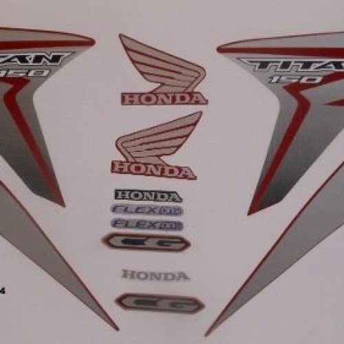 Kit Adesivos Titan150 2014 ESD/EX Vermelha