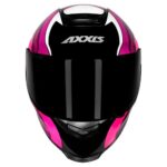 Capacete Axxis Eagle Tecno Brilho Preto/Branco/Púrpura Tam.58m - Image 2