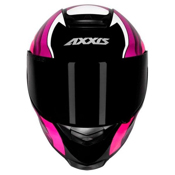 Capacete Axxis Eagle Tecno Brilho Preto/Branco/Púrpura Tam.58m - Image 2