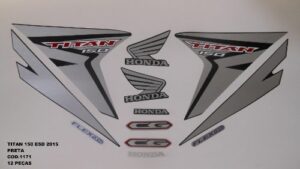  Kit Adesivos Honda Titan 150  Eesd/Ex 2015 Preta - Imagem 2