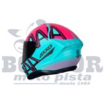 Capacete Axxis Draken Dekers Fosco Azul Tiffany/Rosa 56s - Image 3
