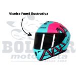 Capacete Axxis Draken Dekers Fosco Azul Tiffany/Rosa 56s - Image 9