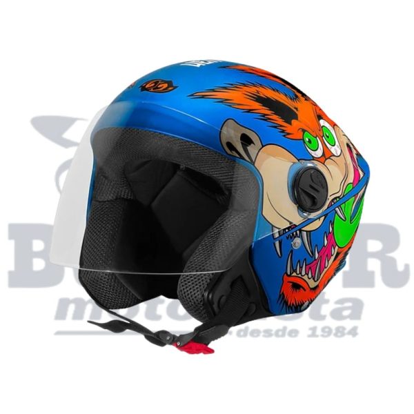 Capacete New Liberty Three Coyote Azul-Fosco Tamanho 60 - Image 2