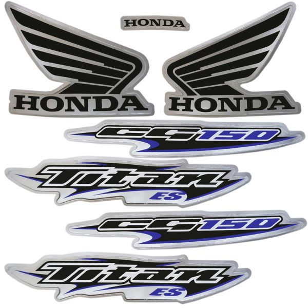 Kit Adesivos Honda Cg Titan 150 ES 2006 Moto Prata - Image 2