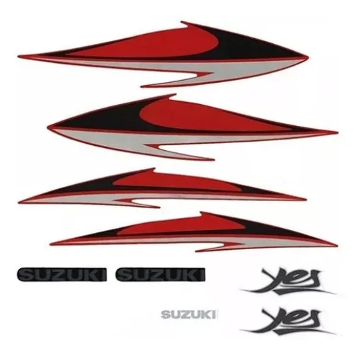 Kit Adesivos Suzuki Yes 07/08 Vermelha