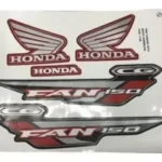 Kit Adesivos Honda Fan 150 ESDI 2014  Vermelha - Image 3