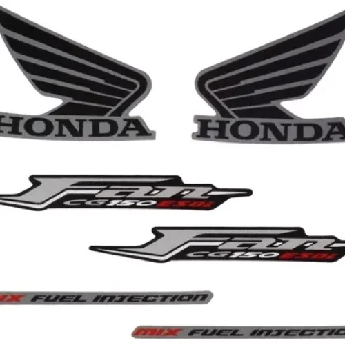 Kit Adesivos Honda Fan 150 ESDI 2011 Cinza-Metalico