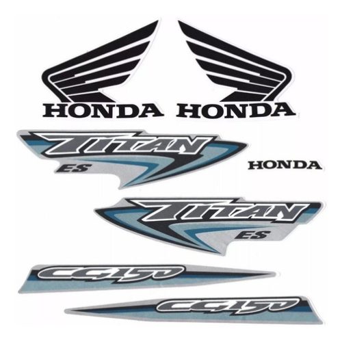 Kit Adesivos Honda Cg Titan 150 ES 2007 Moto Prata