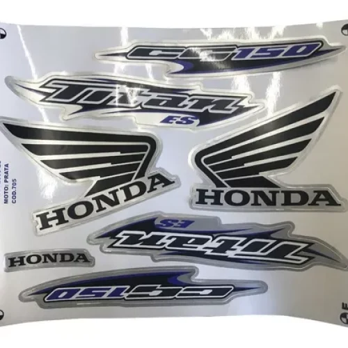 Kit Adesivos Honda Cg Titan 150 ES 2006 Moto Prata