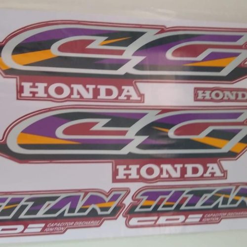 Kit Adesivos Honda Cg Titan 125 1997 Vermelha