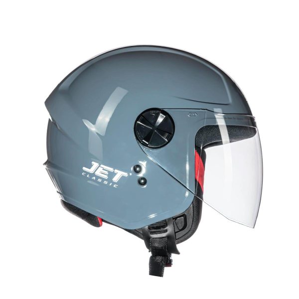 Capacete Fly Jet Hg Classic Cinza - Image 2