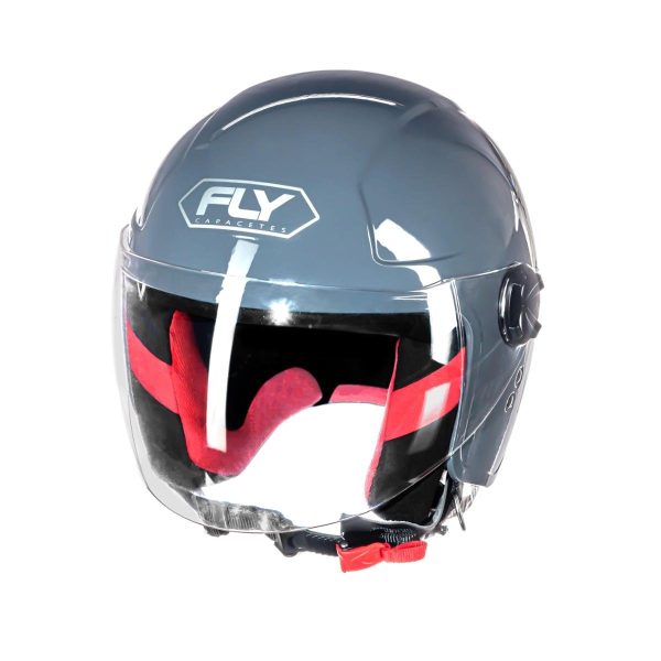 Capacete Fly Jet Hg Classic Cinza - Image 3