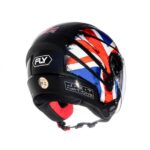 Capacete Fly Jet Hg Nation Preto/Inglaterra - Image 4