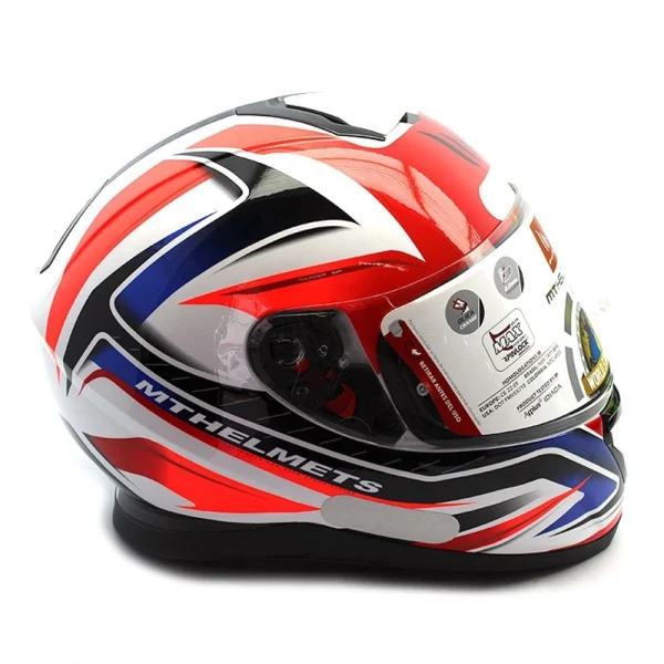 Capacete MT Thunder 3 SP-R Branco/Verm Tam. 60 - Image 5