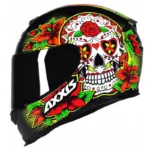 Capacete Axxis Eagle Skull Brilho Preto/Amarelo 56s