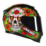 Capacete Axxis Eagle Skull Brilho Preto/Amarelo 56s - Image 2