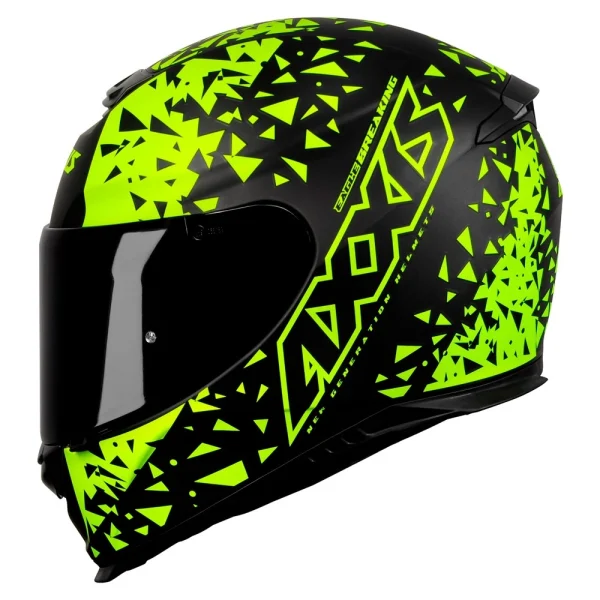 Capacete Axxis Eagle Breaking fosco black/Yellow 58M