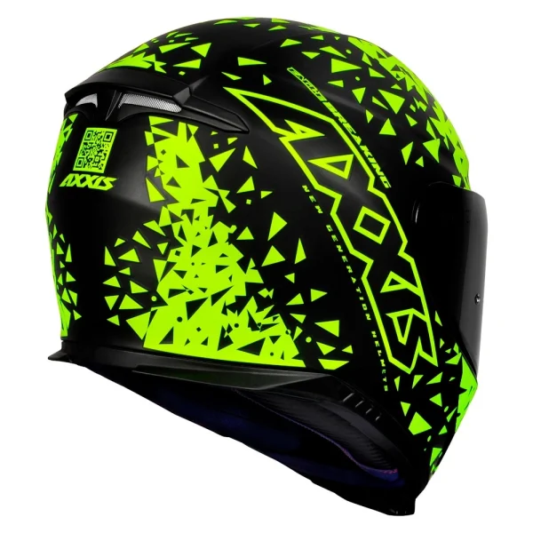 Capacete Axxis Eagle Breaking fosco black/Yellow 58M - Image 4