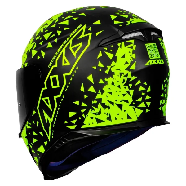 Capacete Axxis Eagle Breaking fosco black/Yellow 58M - Image 2