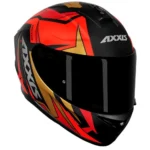 Capacete Axxis Draken Vector Fosco Preto/Verm/Dourado Tam. 60/L - Image 4