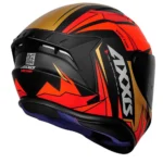 Capacete Axxis Draken Vector Fosco Preto/Verm/Dourado Tam. 60/L - Image 5