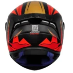 Capacete Axxis Draken Vector Fosco Preto/Verm/Dourado Tam. 60/L - Image 6