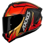 Capacete Axxis Draken Vector Fosco Preto/Verm/Dourado Tam. 60/L