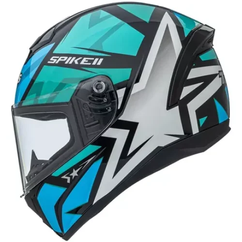 Capacete Peels SPIKE II 1ST Preto/Verde Agua