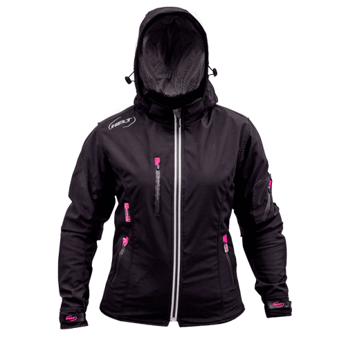 Jaqueta Helta Softshell  Preto/Rosa Tam. P
