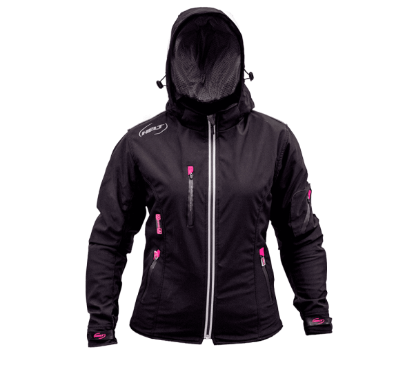 Jaqueta Helta Softshell  Preto/Rosa Tam. P