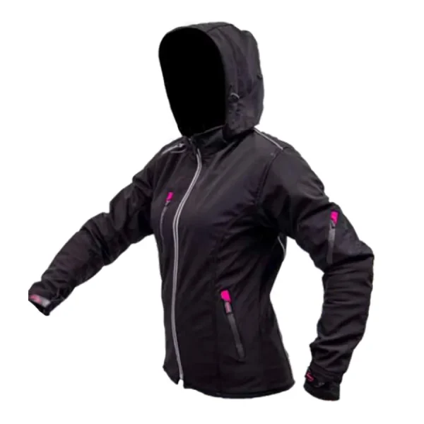 Jaqueta Helta Softshell  Preto/Rosa Tam. P - Imagem 3